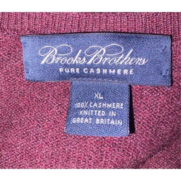 Brooks Brothers V-neck Cashmere Sweater - Picture 4 of 4